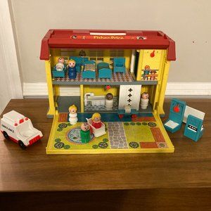 Vintage Fisher-Price Little People Play Family Children’s Hospital